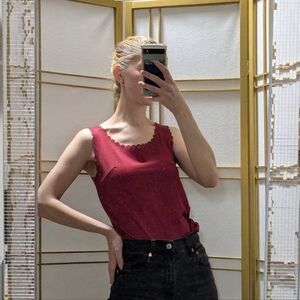 Atmosphere Burgundy Tank Top